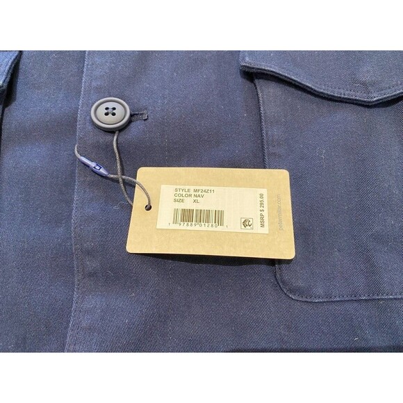 Peter Millar Stowe Reversible Wool Blend Mens XL Navy Blue Safari Jacket - Picture 8 of 10